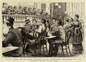 Ägypten nach dem Krieg, die Annehmlichkeiten einer Besatzung, Erholung in Kairo von Frederic Villiers